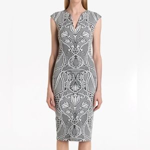 Fitted Dress Stretch Jacquard Sz 1